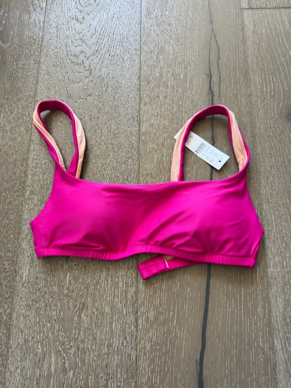 J. Crew Hot Pink Swim Bikini Top